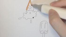 娃娃画画吃瓜视频,萌趣互动引网友热议